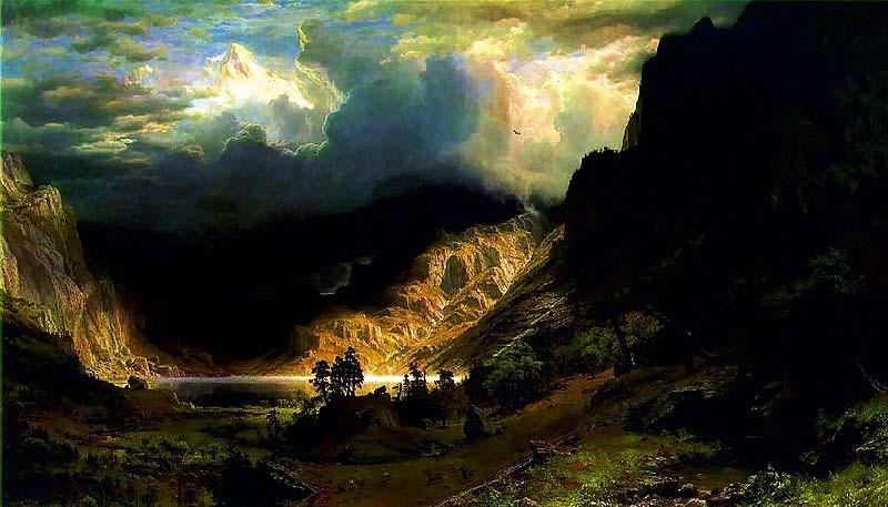Albert Bierstadt Storm in the Rocky Mountains China oil painting art